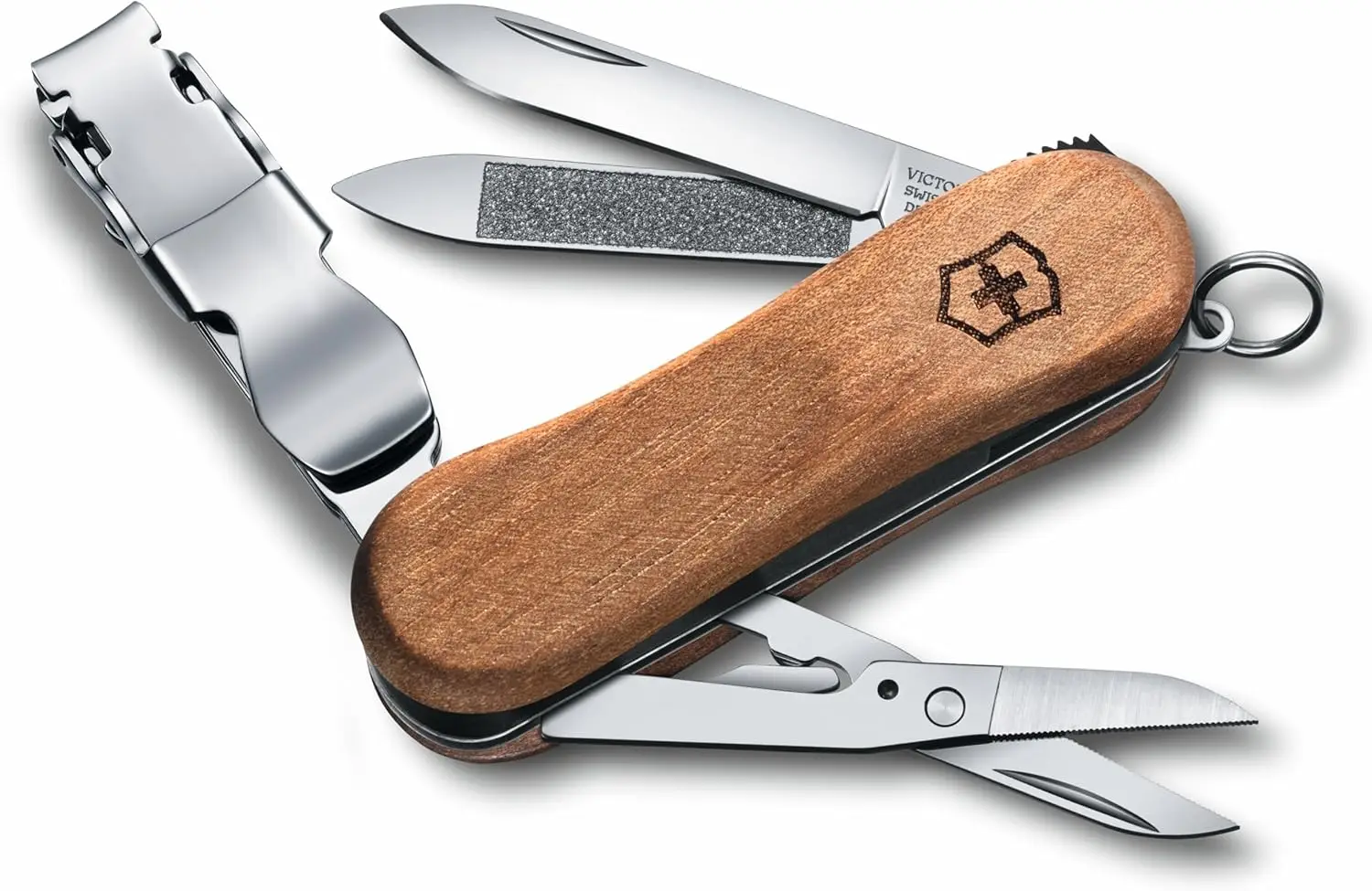 

Compact Multi-Tool Pocket Knife with Nail Clipper, File, and Scissors for On-the-Go Convenience