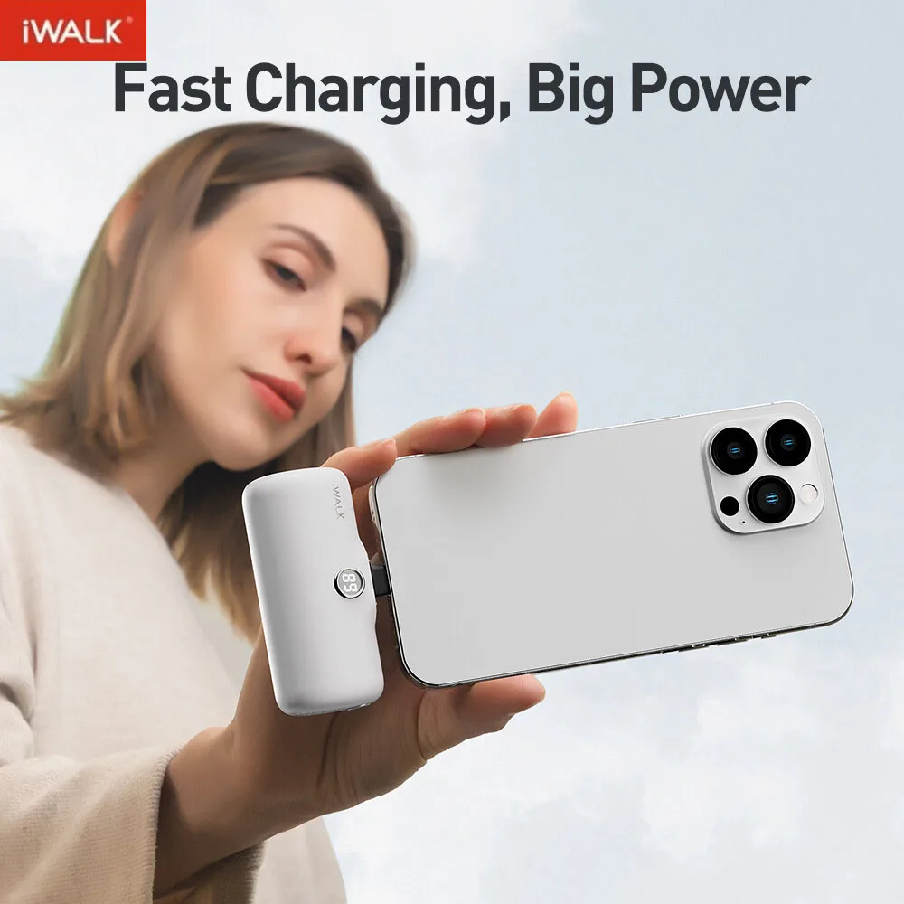 iWALK Power Banks Portable Battery Bank Fast Charge Charger for Iphone Powerbank 4800mAh External Mobile Ultra  Mini Banks