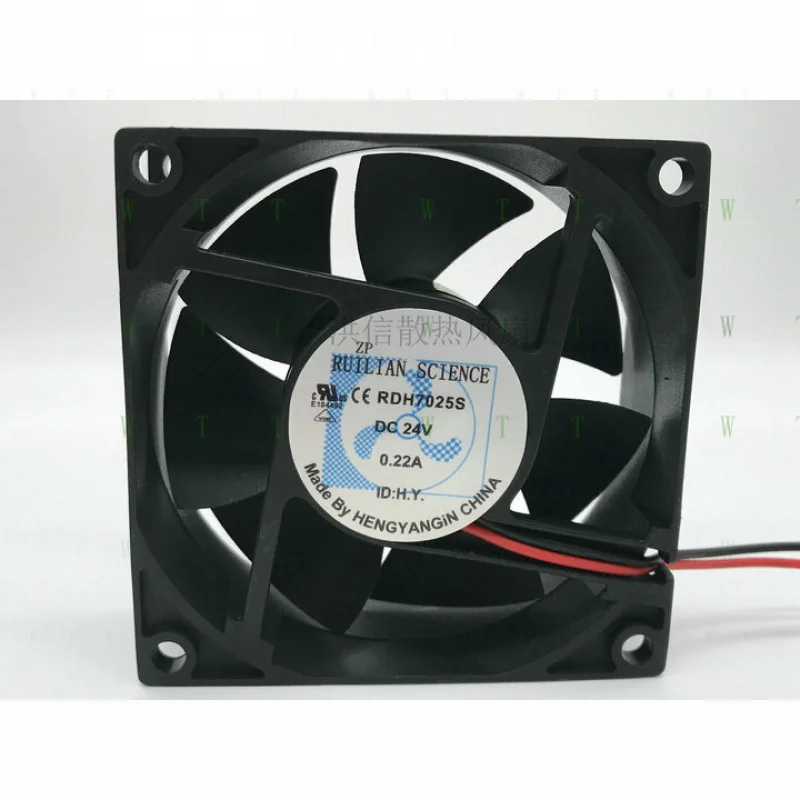 

H 1 шт. Вентилятор RUILIAN SCIENCE RDH7025S DC 24 В 0,22 А 7025 7 см 2-проводной охлаждающий вентилятор