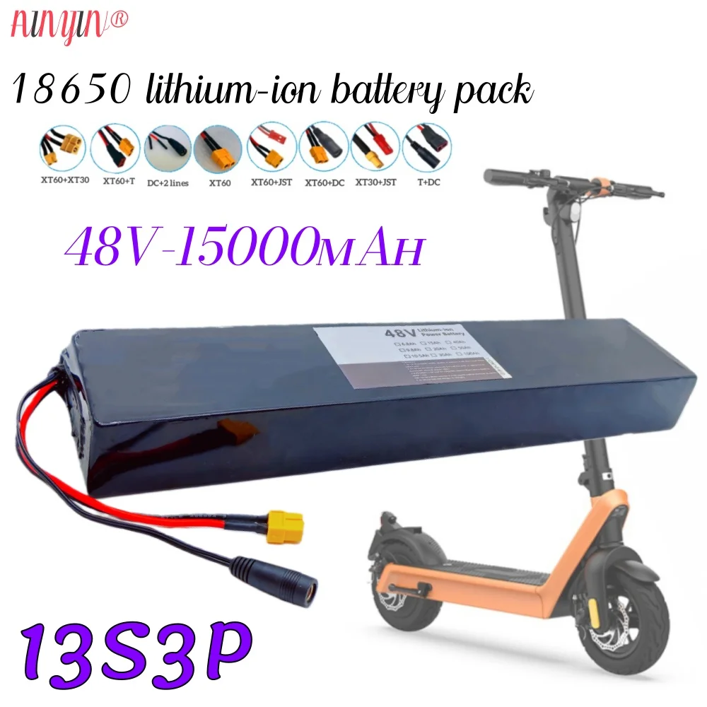 

НОВЫЙ 48 В 15 Ач 1865013S3P Встроенный мощный сбалансированный аккумулятор BMS 0-800 Вт для электрического велосипедного скутера