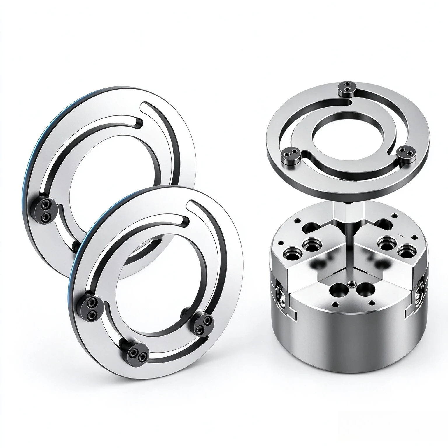 3-Jaw Lathe Chuck Jaw Turning Ring, in-Situ Jaw Trimming Tool for 4/5/6/8/10/12 Inch Hydraulic Power Lathe Chuck
