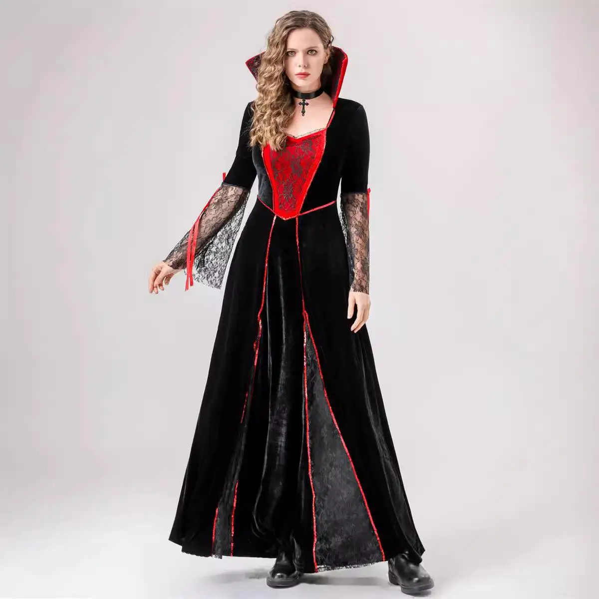 Kostium Królowej na Halloween, Strój Wiedźmy dla Dorosłych, Strój Królowej Dworu, Kostium Sceniczny Cosplay, Seksowny Strój Damski, Tradycyjny Strój Etniczny na Występy...