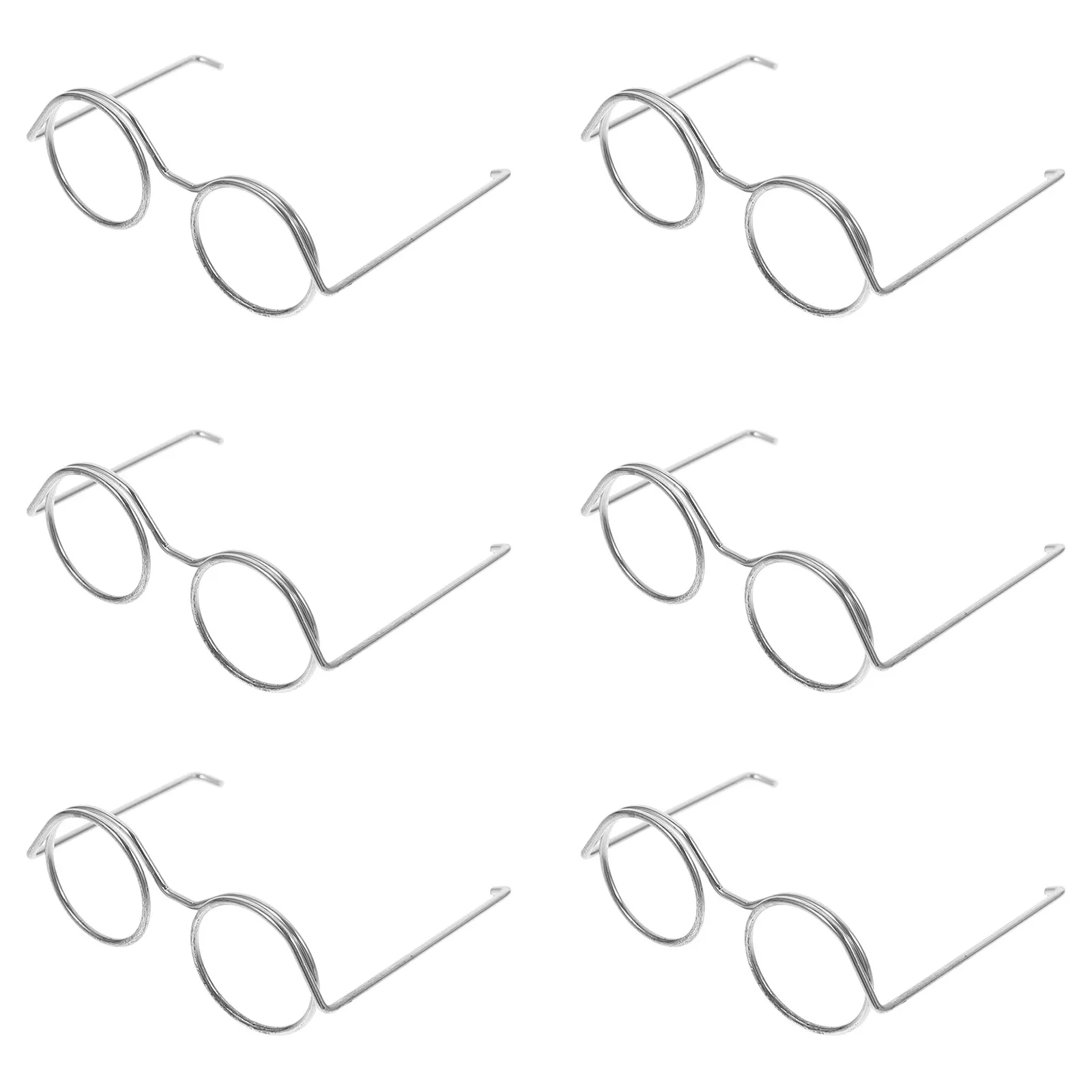 10Pcs Cute Miniature Eyeglasses for Smooth Polished Metal Frames Dress Up Accessories Party Favors Christmas Gift Ideas