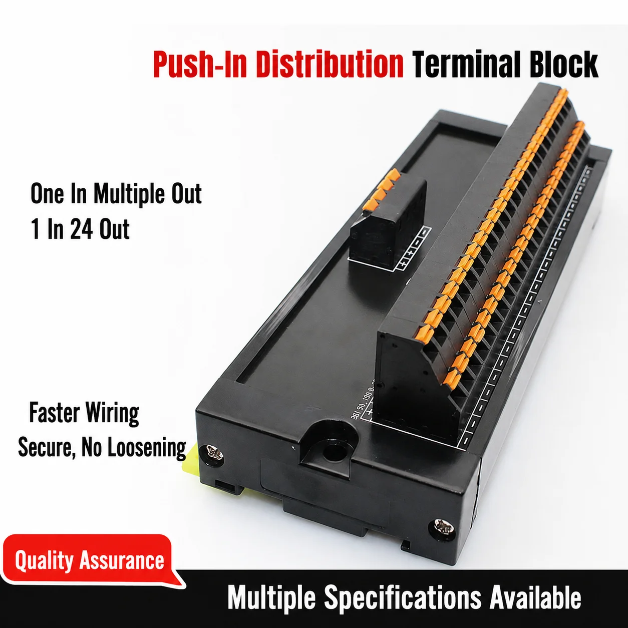 Distribution box Wire splitter 2 In 24 Out terminal Splitter terminal DC conversion spring  connection interface transfer Relay