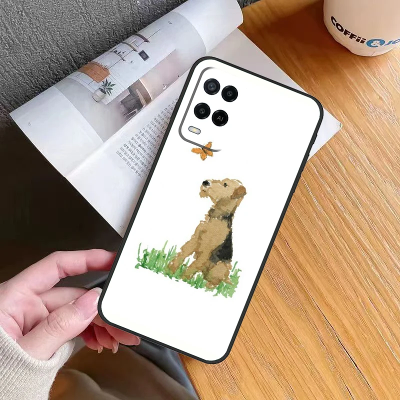 Airedale Terrier Dog Case For OPPO A57S A53S A54S A96 A76 A16 A17 A77 A94 A74 A5 A9 A15 A91 A93 A52 A72 A78 A98