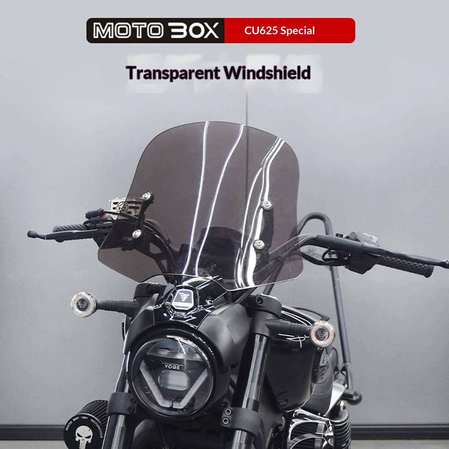 【Premium】For VOGE CU625 Modified Transparent Windshield with High-Definition Retro Design – A Special Accessory for Wind Protect