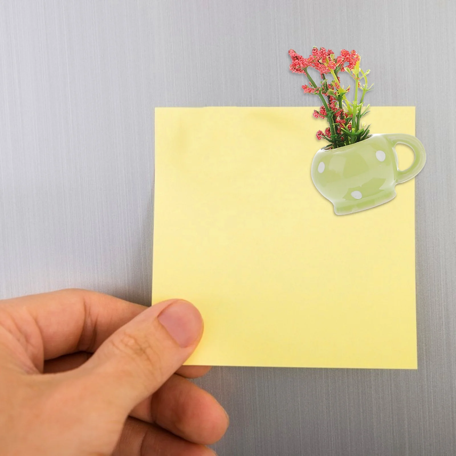 

7Pcs Ceramic Vase Fridge Magnets Adorable Flower Design Magnetic Home Decor Refrigerator Accessories Flower Magnets