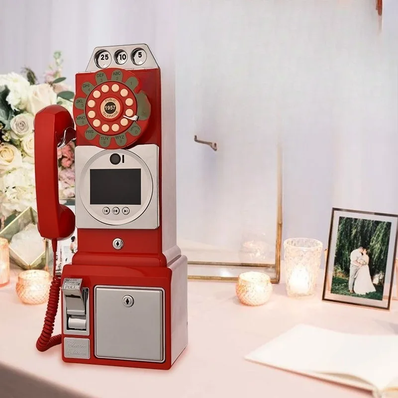 

Vintage Wedding Video Guest Book Blessings Video Phone Check-in Machine