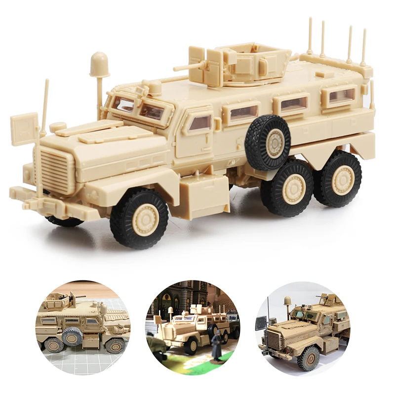 1:72 Military Model Missile Radar Cougar 6X6 Lightning Protection Vehicle Puzzle Tank Rocket Gun Truck Building Education Toy