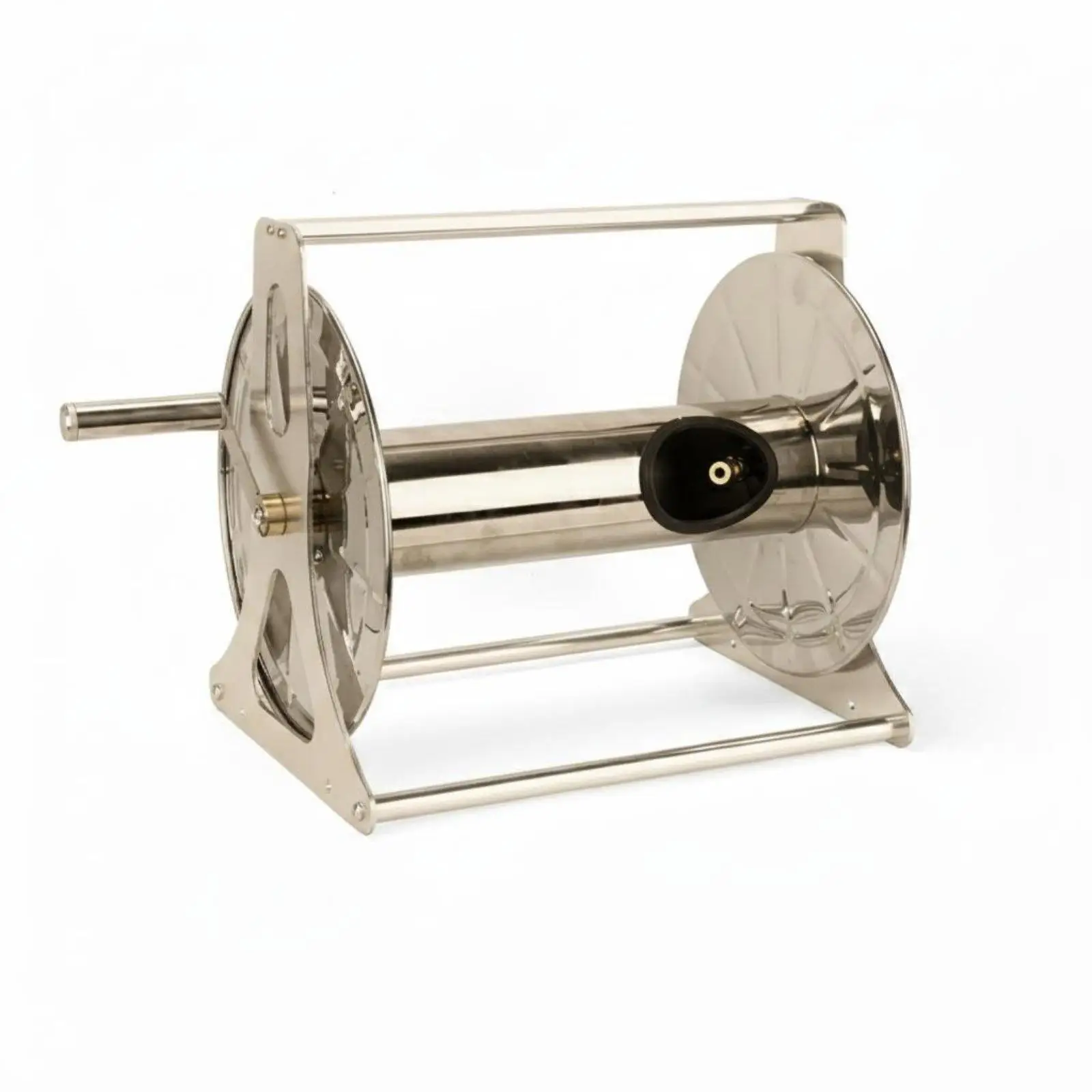 Stainless Steel Hose Reel Carrier Mobile Garden Hose Reel Carrier Heavy Duty