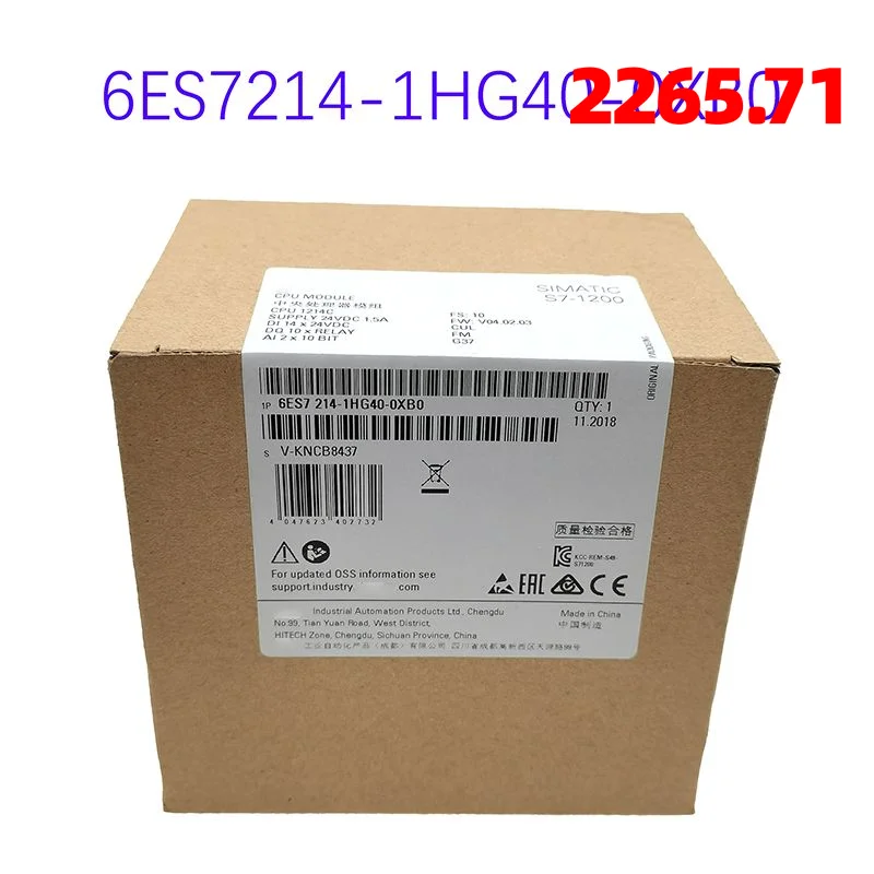 

Brand New Original 6ES7214-1HG40-0XB0 S7-1200 Central Processing Unit Module CPU1214C Spot PLC Module Original