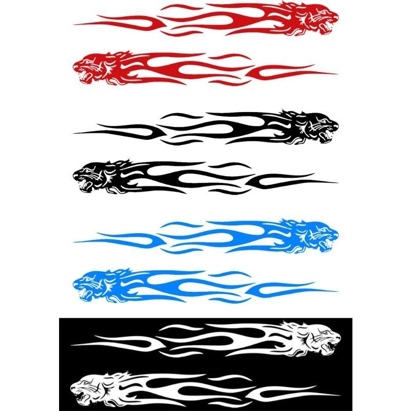 2Pcs Popular Car Exterior Sticker 24cm Flame Decals Auto Hood Decoration
