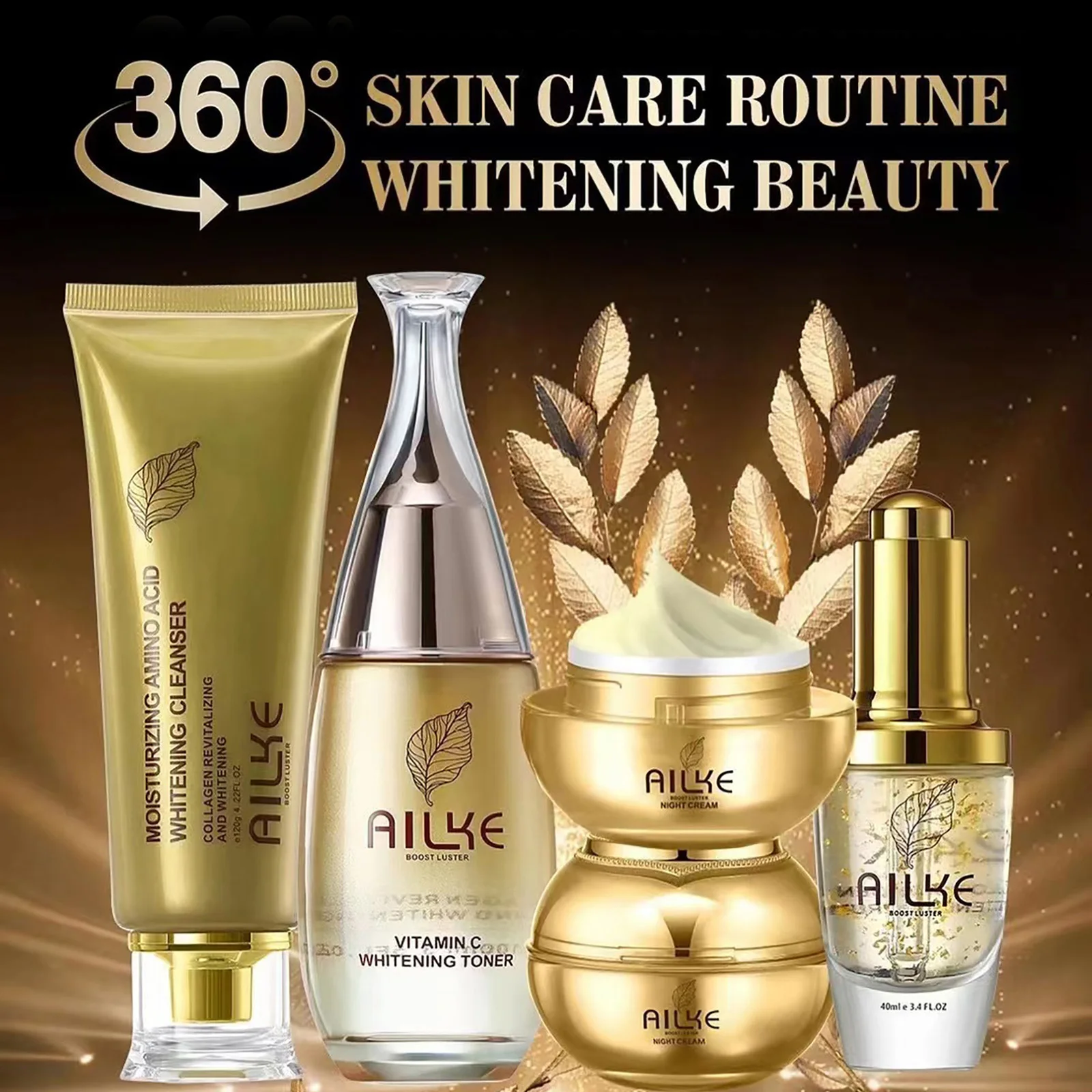 AILKE Whitening 24k Collagen Face Cream, Revitalizing, Remove Dark Spots, Sun Spots, Wrinkles, Beauty Women Facial Skin Care