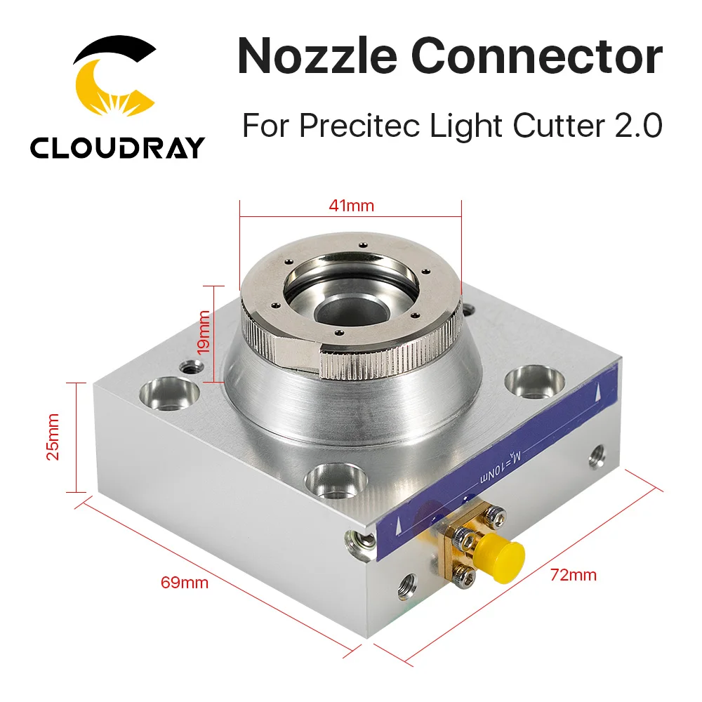 Cloudray BM146 Fiber Laser Cutting Machine Parts Nozzle Connector For Light Cutter2.0