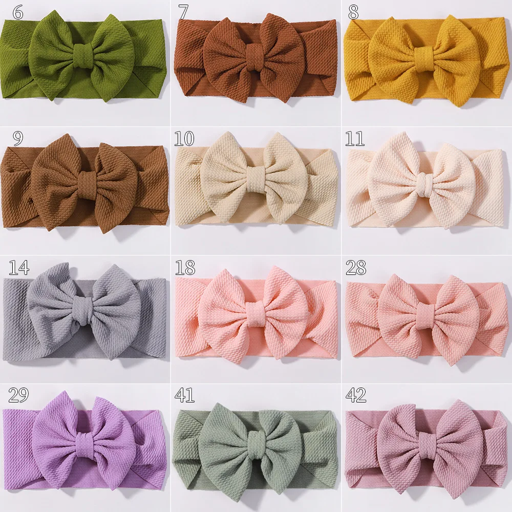 

36pc/lot Newborn Waffle Fabric Headband Baby Waffle Turban Girls Elastic Hairbands Children Girls Hair Accessories Kids Headwear