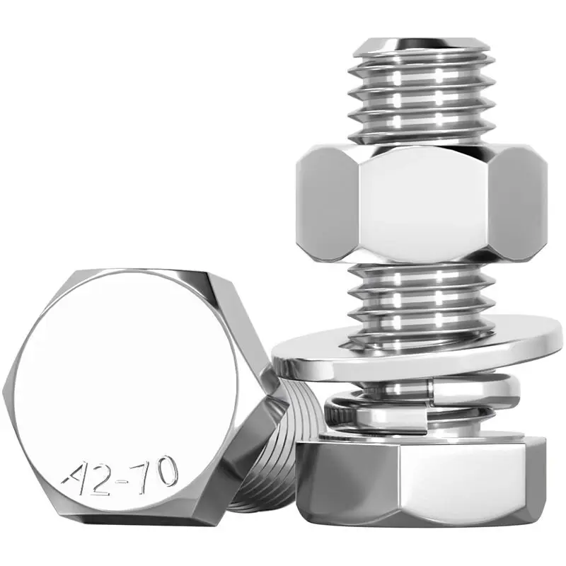 M3-M20 outer hex bolt 304 stainless steel screw nut set accessories Daquan M6M8M10 extended screw