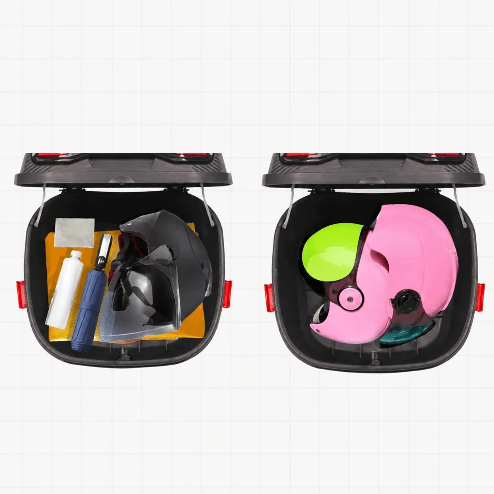 Universal Waterproof Motorcycle Trunk Plastic Lockable Motorcycle Rear Top Box Big Capacity Storage Case Commuting