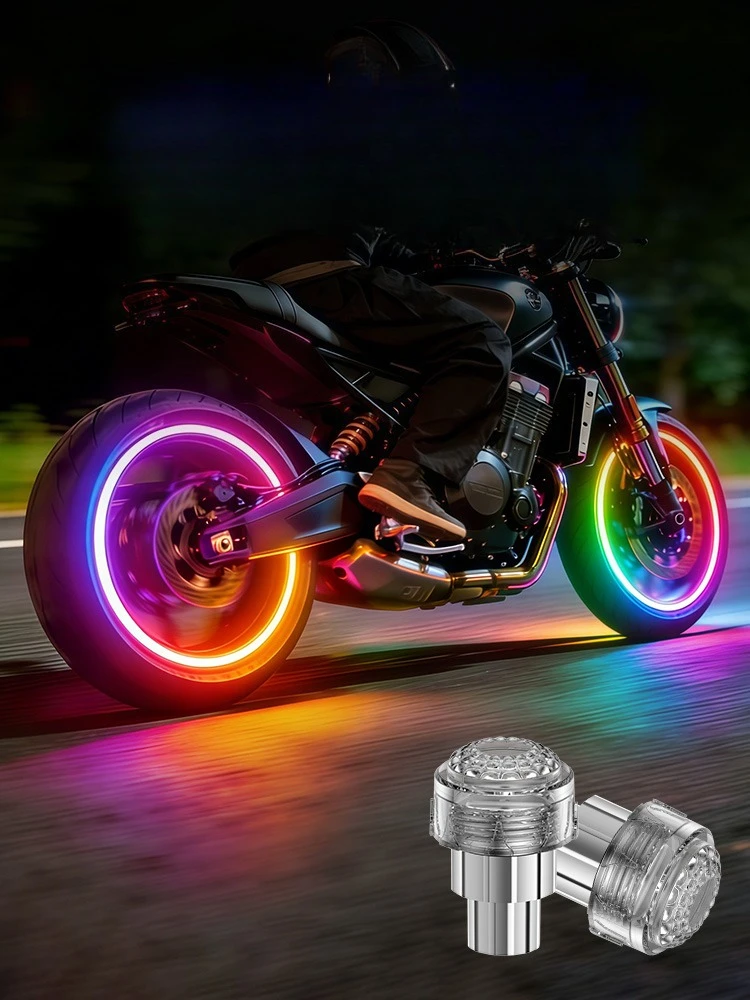 AliExpress NONE 2/4Pcs Car Motorcycle Bicycle Tire Valve Caps Light LED Neon Flash Lamp Waterproof Tyre Universal Wheel Lights Car Accessories