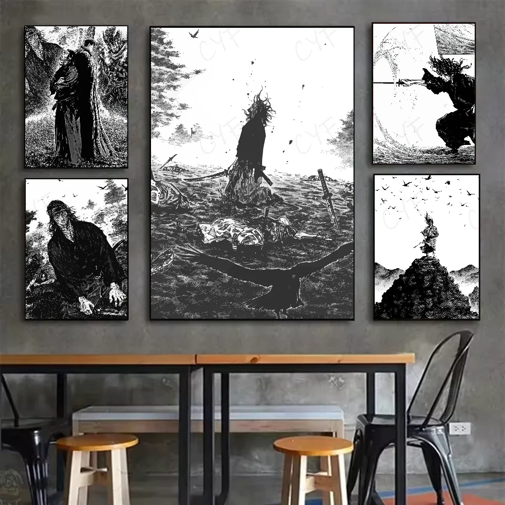 Vagabond Manga Poster HD art sticky wall waterproof home living room bedroom bar aesthetic decoration