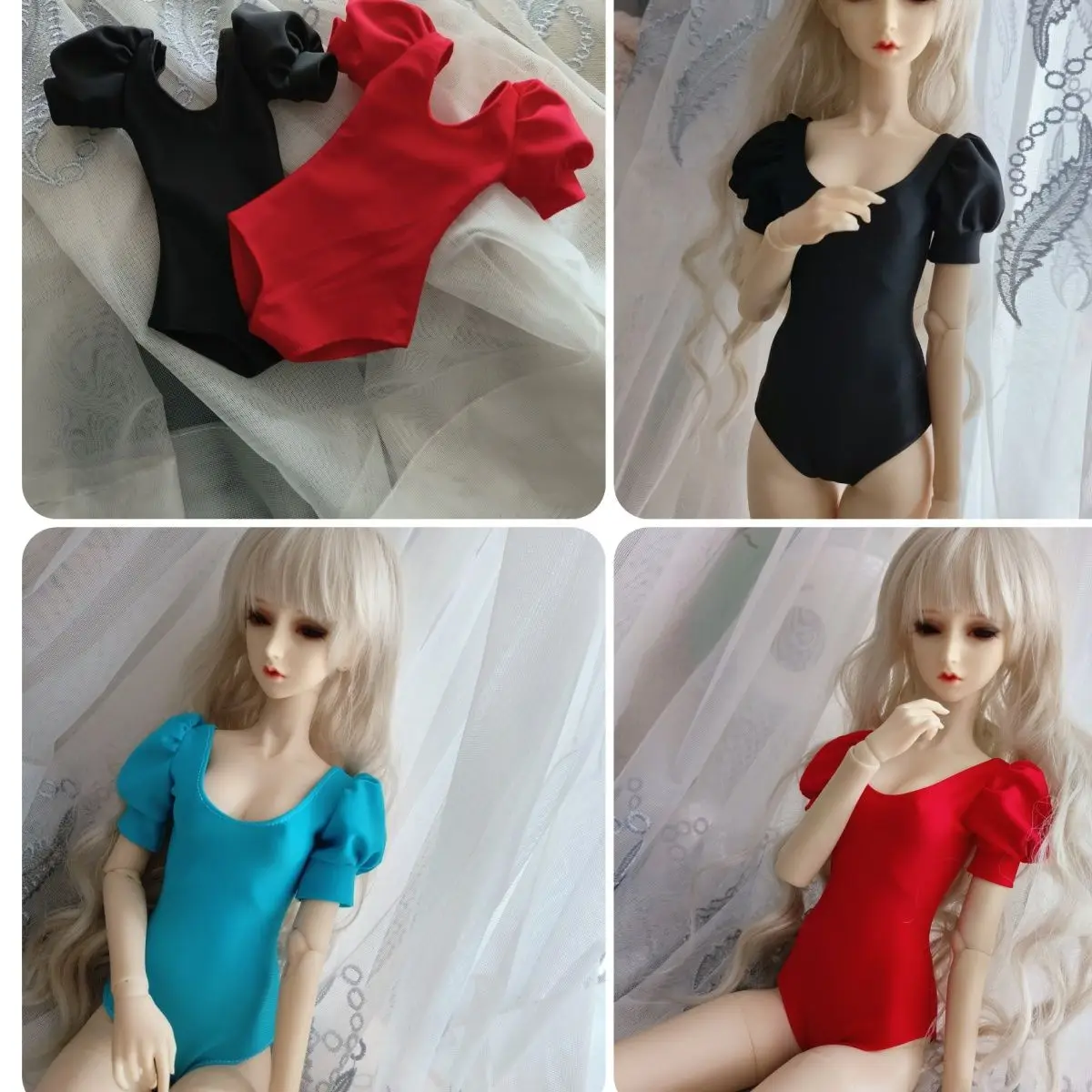 New 60cm Doll Swimsuit for 1/3 Bjd Doll Clothes Sleeve Diy Girl Toys Dress Up Fashion Doll Accessories