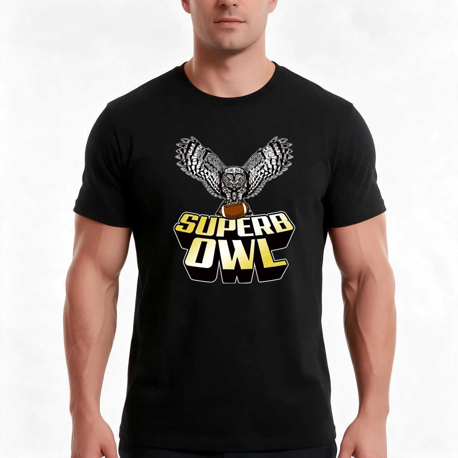 SUPERB OWL T-Shirt Summer Casual Cotton Tee Oversized Streetwear Tops Vintage Graphic Print Loose Fit Short Sleeve