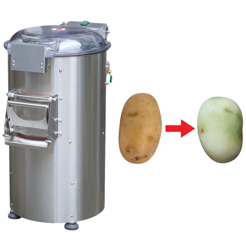 Máquina de lavar batata comercial totalmente automática de luxo, descascador de batata doce