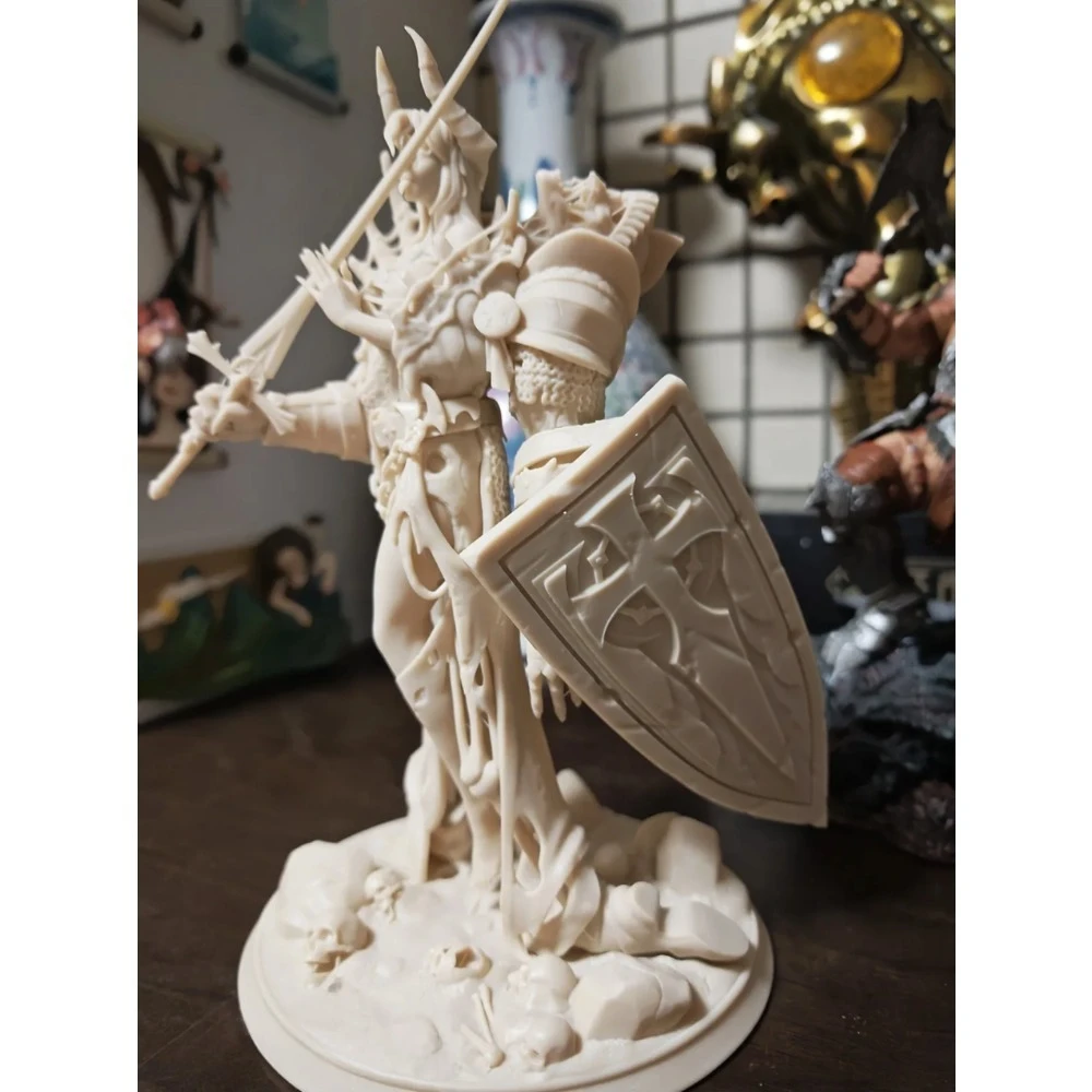 1PC Fallen Paladin 3D Printed Resin Blank Model DIY Coloring Self-assembly Statue Figurines Miniatures Craft Gift