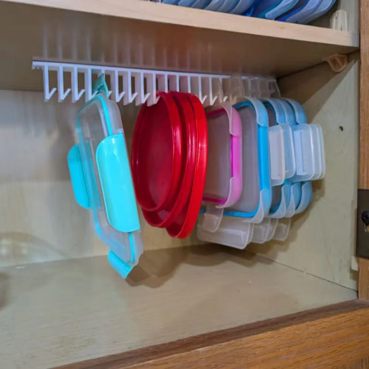 Küchen-Organizer für Deckel unter der Spüle, Deckelhalter für Küchenbehälter, Wandmontage mit Schrauben, platzsparend – Detail 5