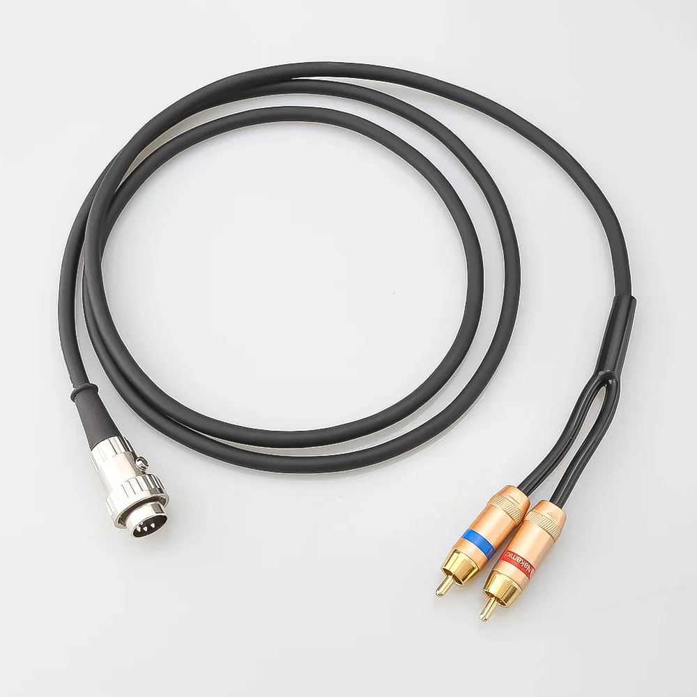 

NAIM 5 Pin Din Twist Locking connector to Stereo RCA Phono Cable Stereo OFC Copper Pure Cable for BO, Naim, Quad Bang Olufsen