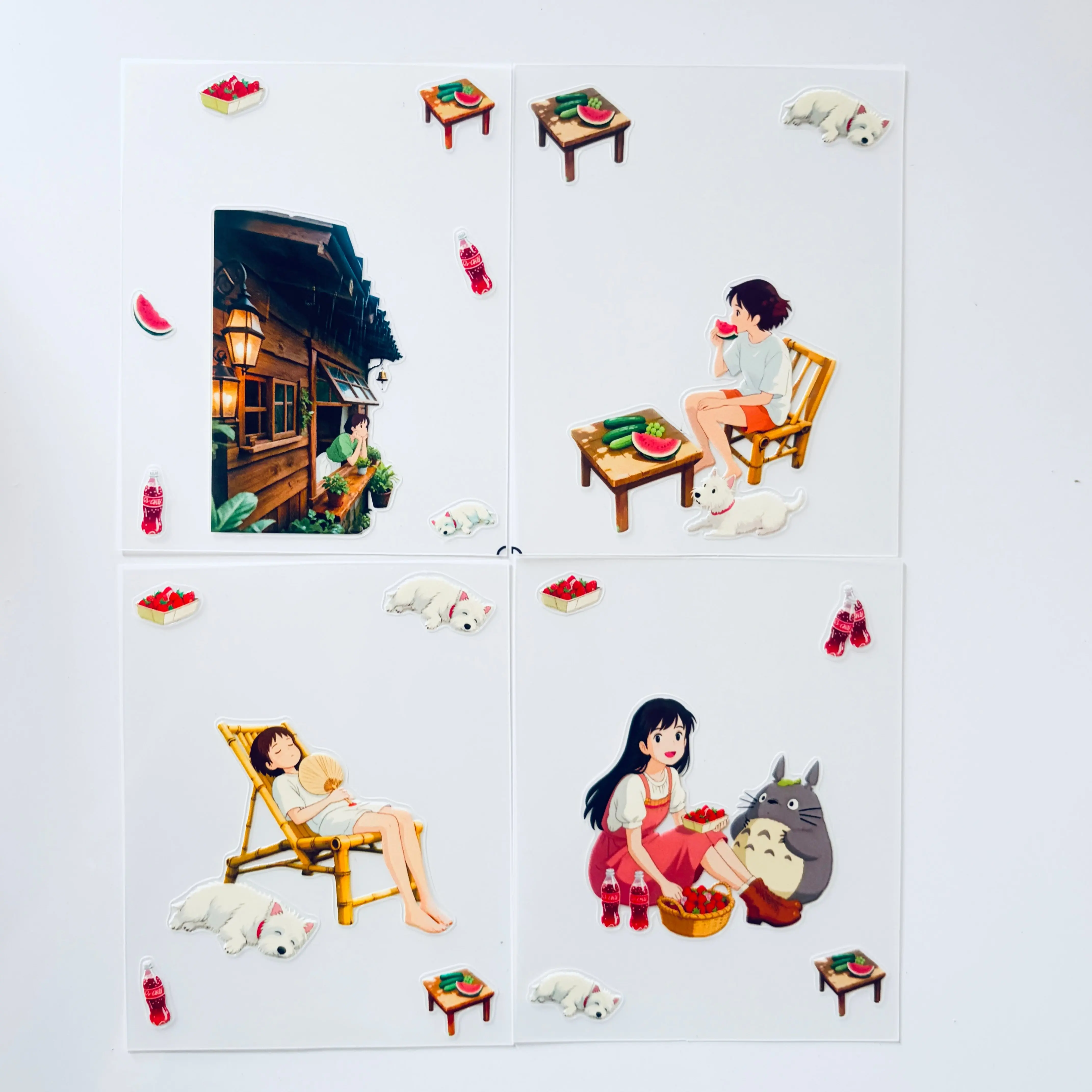 

11.17 New Collection Stickers, Little Girl Mobile Phone Back Card Collage PET