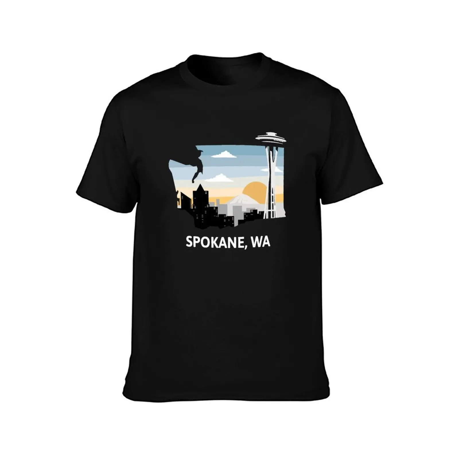 Spokane, WA T-Shirt Creative Graphic Tee Shirt T-Shirt