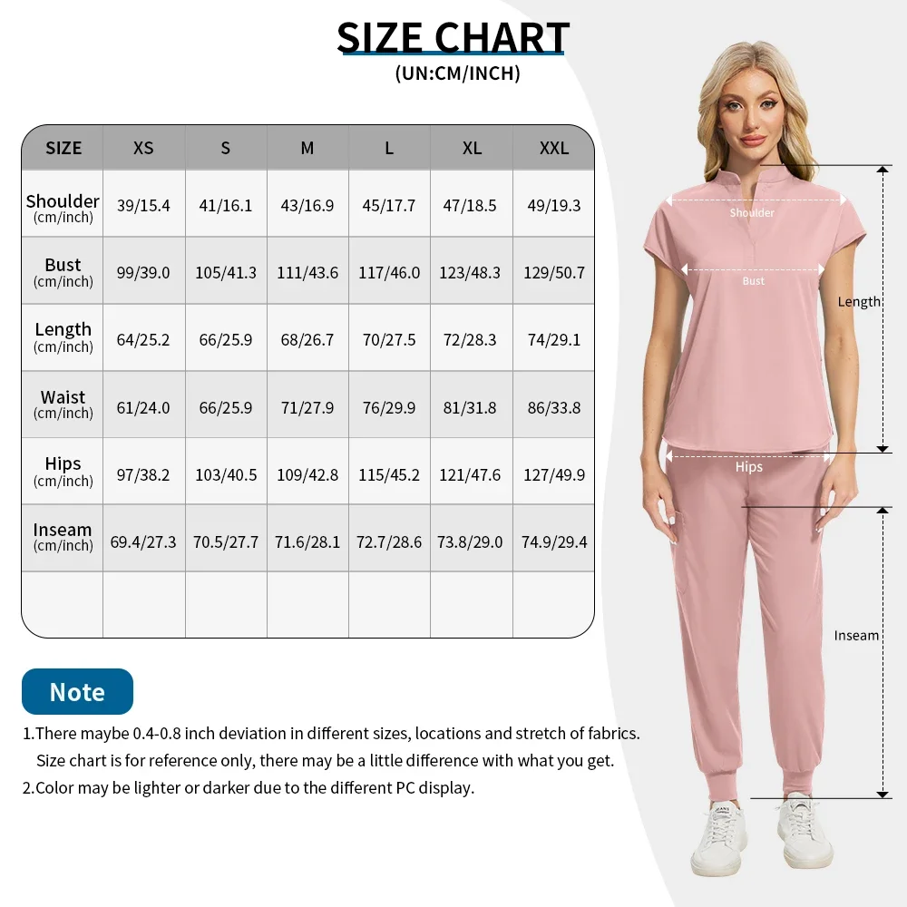 Solid Color Scrubs Jogger Suits Pet Hospital Vet Uniform Suit Wholesale Unisex Surgical Uniforms Pocket V-neck Surgery Set Women