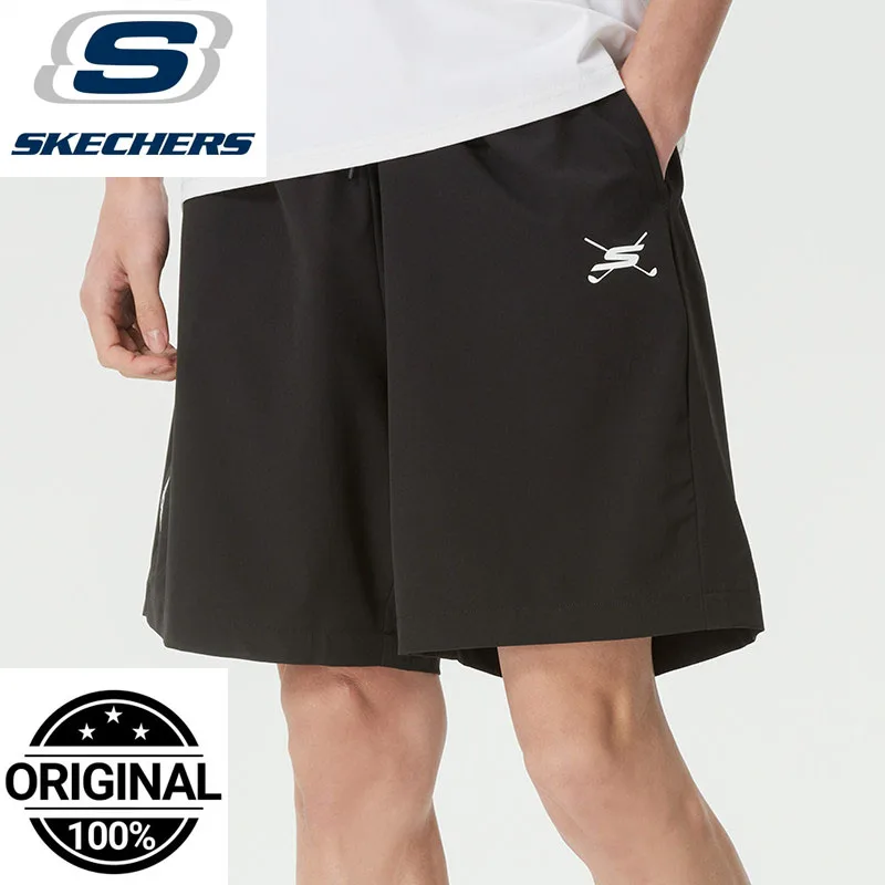 

Мужские спортивные шорты Skechers с завязками на талии, быстросохнущие, дышащие, повседневные, для бега и тренировок, P226M208-03K8