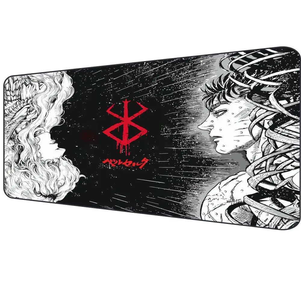 

Berserk, Dark Anime, Warrior, обучающая мышь для спальни, подарочный коврик для мыши, большой размер, настольный коврик, коврик для ноутбука