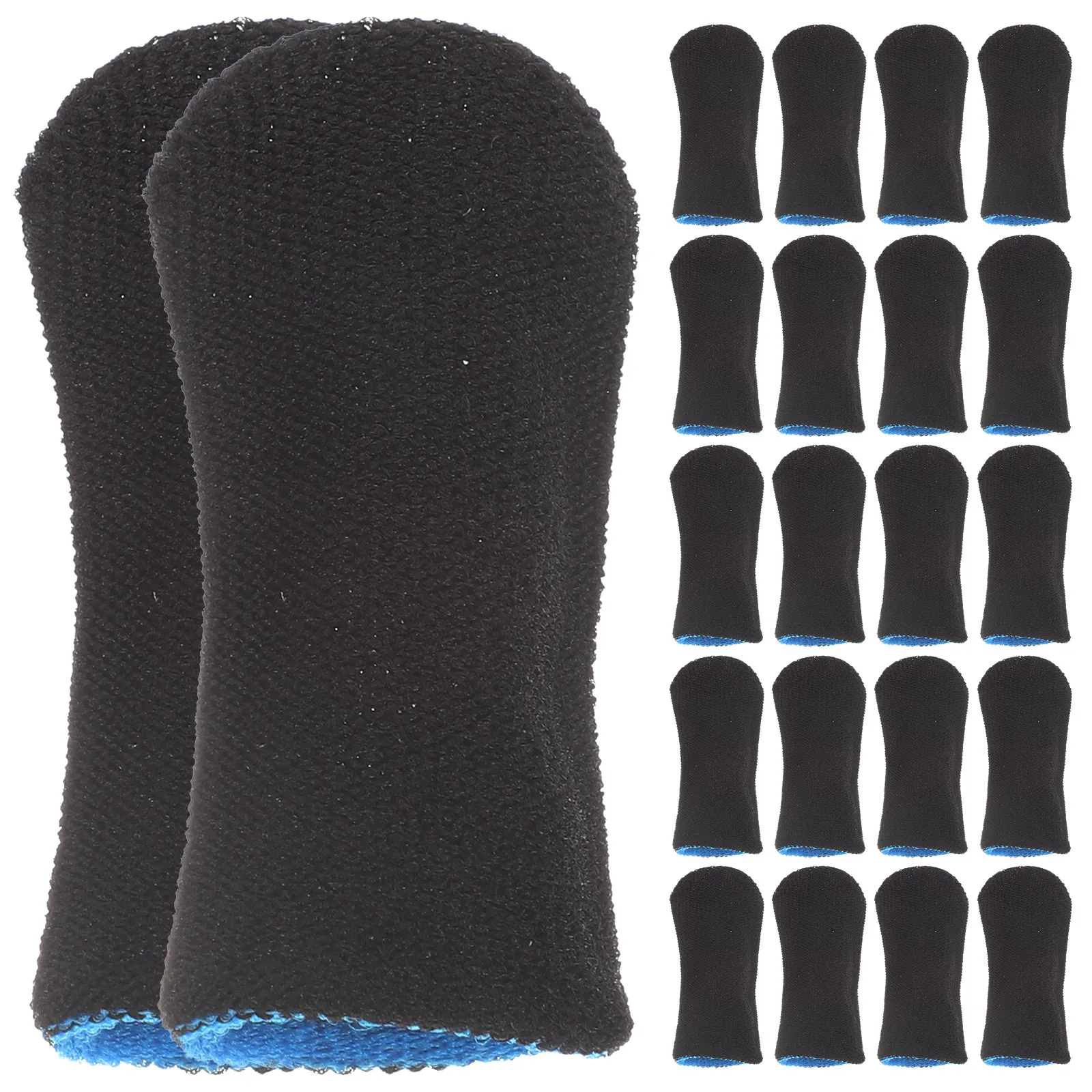 

10Pairs Game Finger Sleeves Premium Knit Breathable Sweat-Resistant Finger Protectors Flexible Anti-Slip Thumb Cover for Phone