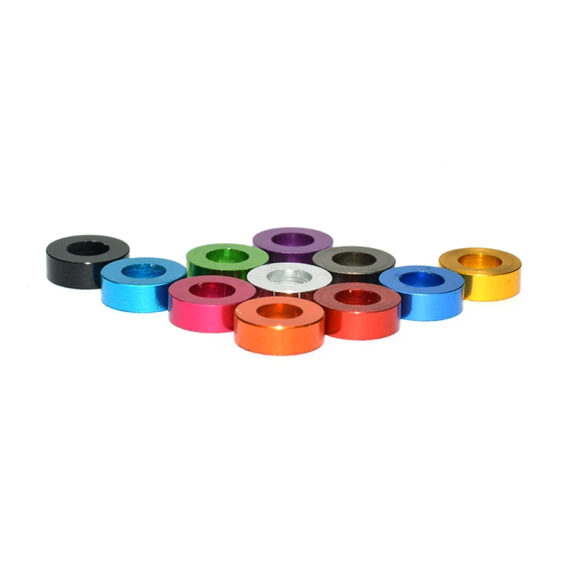 20pcs/lot m3 aluminum washer M3*6*0.25/0.5/1/1.5/2/2.5/3/4/5/6/8/10mm M3 colourful Anodized aluminum flat  Washers Gasket