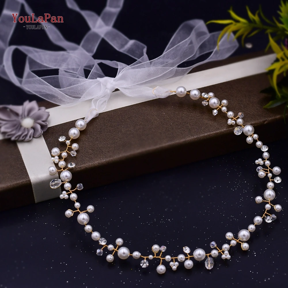 

YouLaPan Trendy Pearl Waist Belt Crystal Bridal Accessories Handmade Bride Jewelry Wedding Accessories for Women Dress Belt SH03