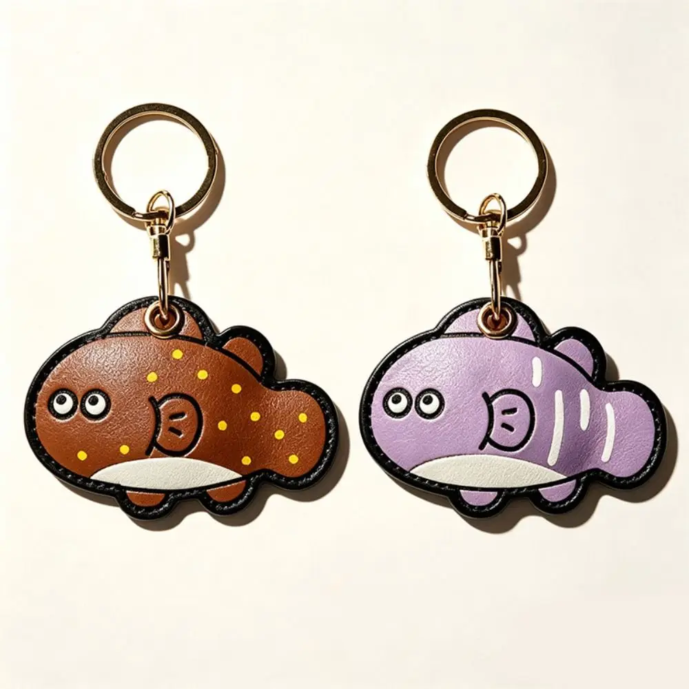 Leather Candle Leather Keychain Candle Shaped Cartoon Candlestick Design Cartoon Candlestick Keyring Hanging Ornament Portable