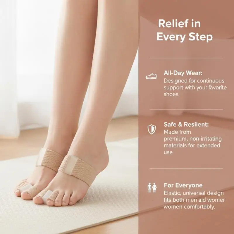 Reusable Silicone Toe Separator Bunion Corrector Sweatproof Hallux Valgus Correction Foot Care Tool for Daily Work