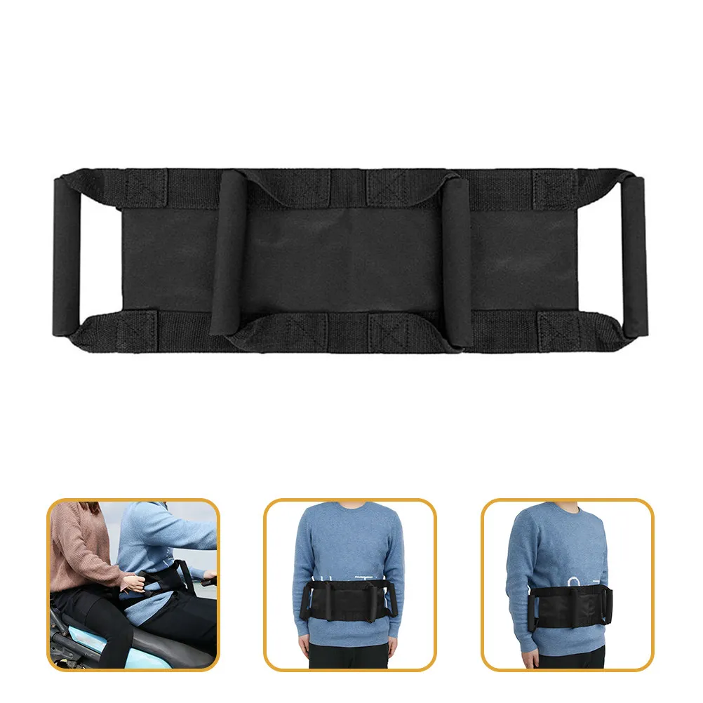 

Motorcycle Passenger Safety Strap Oxford Cloth Waist Support Belt Dual Handle Riding Auxiliary Strap Motorbike Accessories
