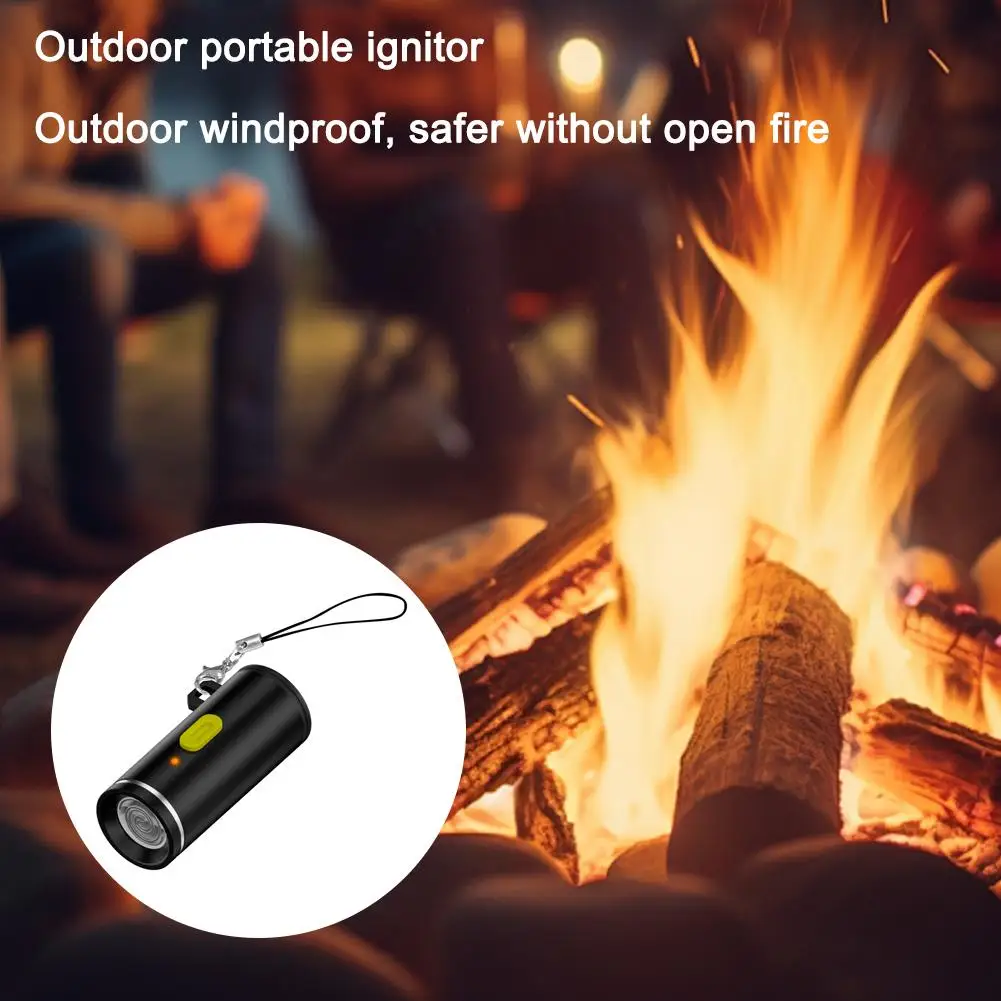 Mini Windproof USB-C Electric Lighter Fix Lighting, Plug-in Igniter for Camping, Portable Reliable for Father Gift Use