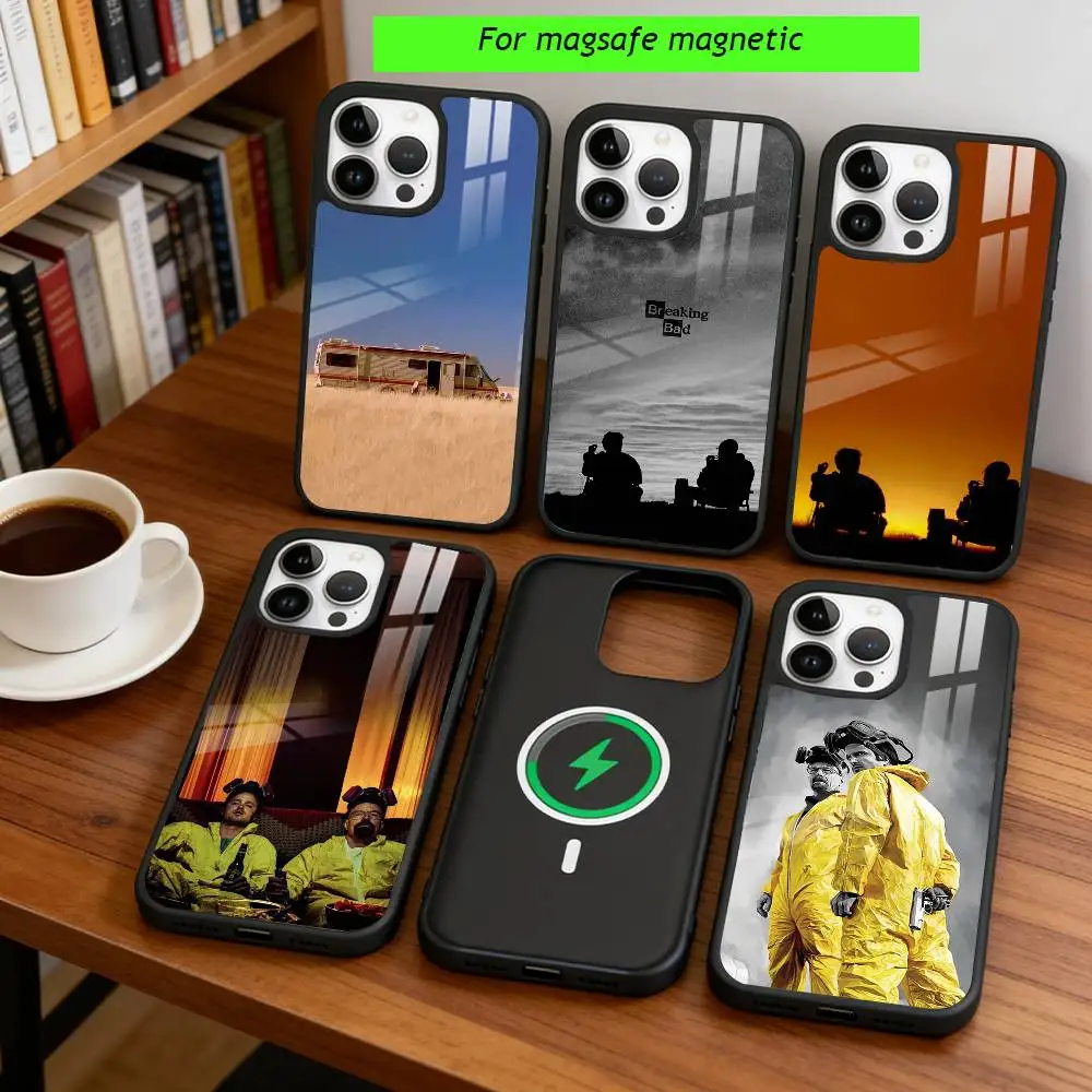 

B-Breaking B-bad Phone Case For iPhone17,16,15,14,13,12,11 Plus,Pro Magnetic For Magsafe Wireless Charging
