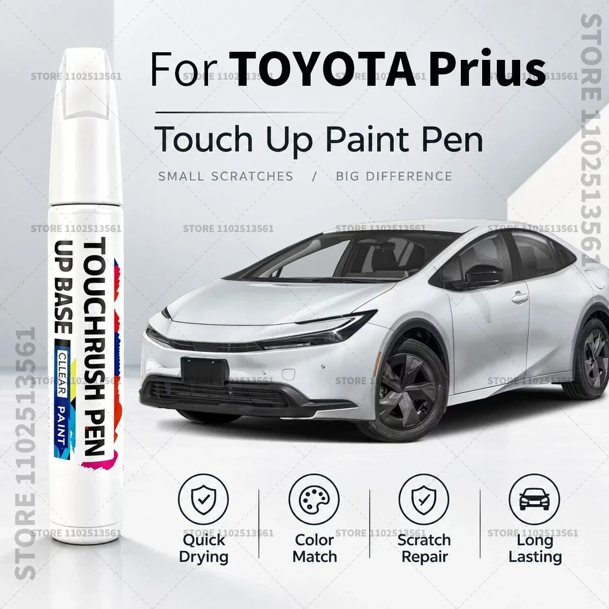 Car Touch Up Paint Pen for Minor Scratches Repair Waterproof Paint Marker Auto Body Repair Accessories For TOYOTA Prius White