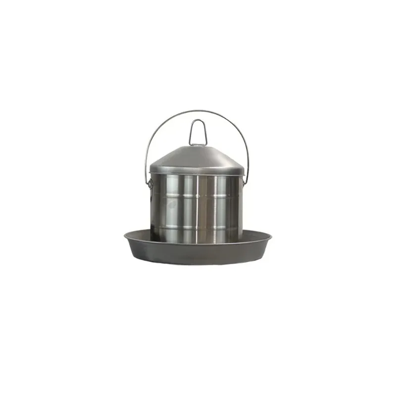Galvanized Metal Chicken Waterer Long-Lasting Automatic Poultry Water Feeder Poultry Farm Chicken Drinker