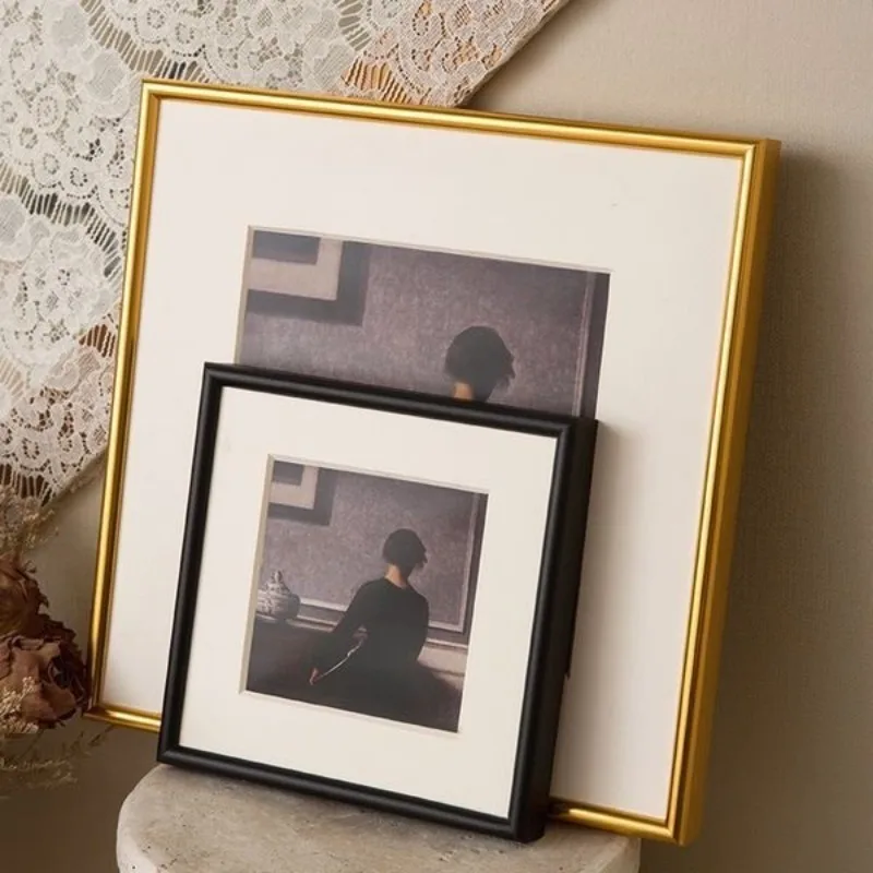 Aluminum Alloy Picture Frame Minimalist Poster Frame A4 6‑10 Inch DIY Puzzle Photo Holder Wall Desktop Home Decor Art Ornament