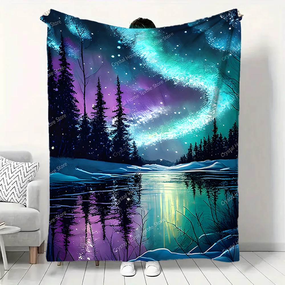 

Colorful Starry Sky Flannel Blanket Sofa Lunch Soft Break Blankets Children Student Christmas Kids Gift,Office Couch Chair Bed