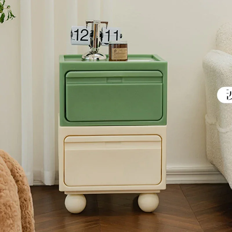 

Nordic Kawaii Nightstands Minimalist Small Space Drawers Center Bedside Table Kids Design Makeup Bedroom Furniture