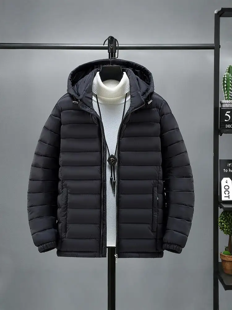 

New Autumn Winter Men's Cotton Jaet plus Size Loose Lightweight Youth Extra Large Slimming Trendy Cotton Coat for Teens