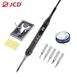 JCD 80W zestaw żeliwa lutowniczego cyfrowy wyświetlacz LCD 220V/110V regulacja temperatury grzejnik ceramiczny groty lutownicze Rework Tools