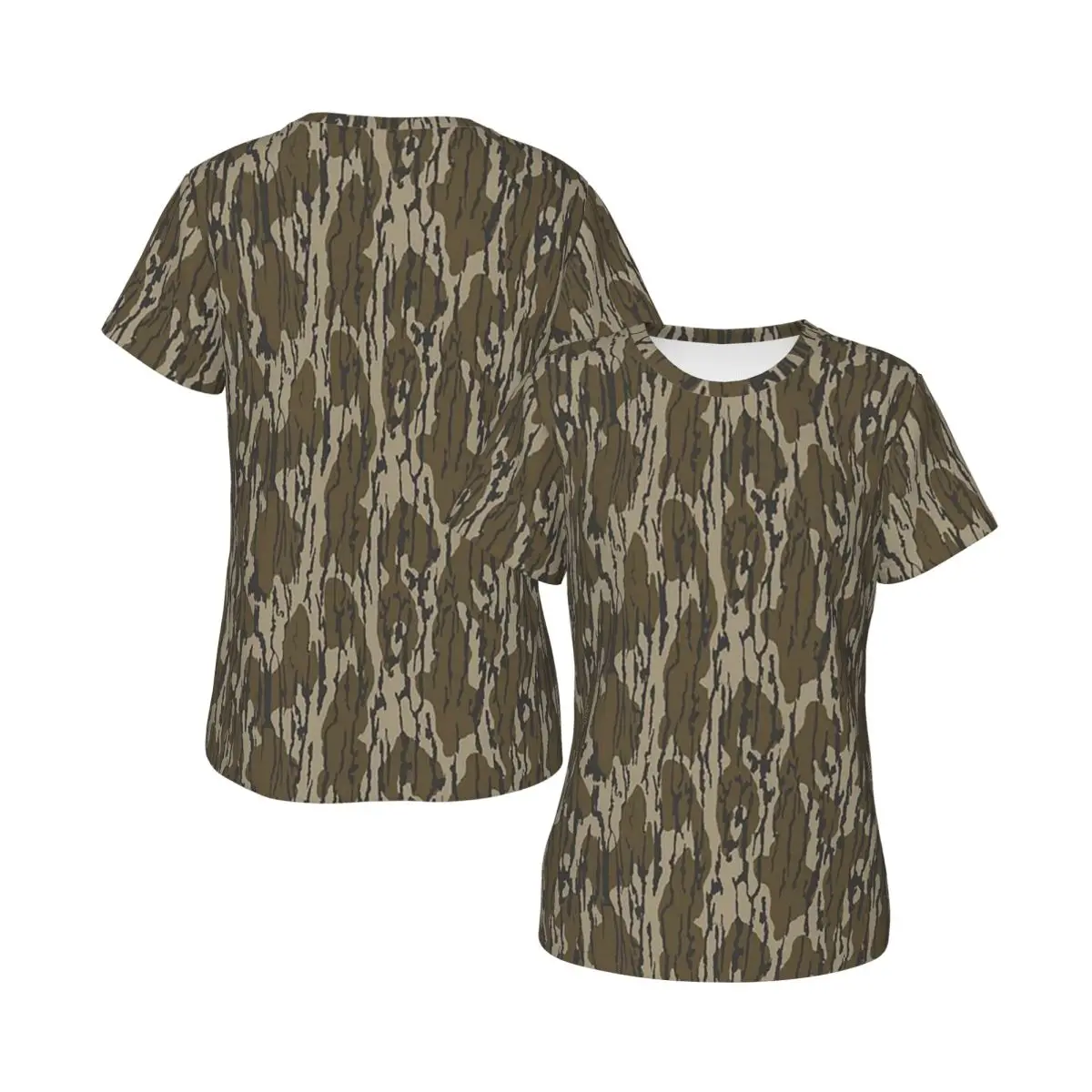 Everything Bottom Lands Camo T-Shirt for Women Crew Neck Streetwear T Shirts Women's Short Sleeve Summer Clothes Tops